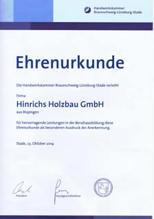 Ehrenurkunde